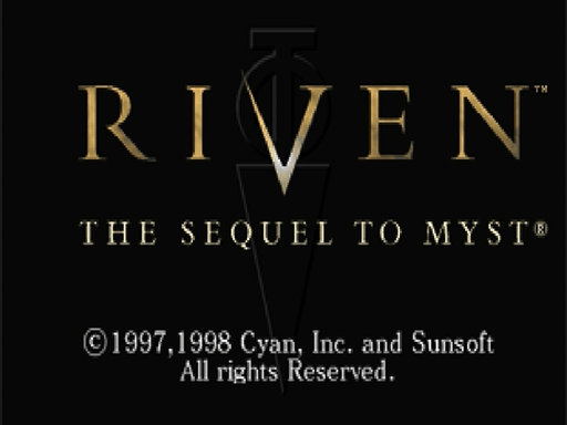 Riven: The Sequel to Myst title screen for Sega Saturn